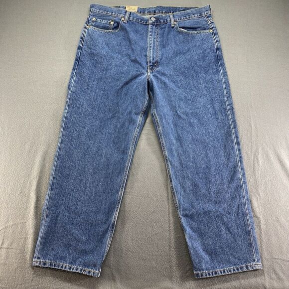 Levis Jeans Mens 42x29 Blue‎ 550 High Rise Relaxed Fit Western Straight NEW - Picture 1 of 13